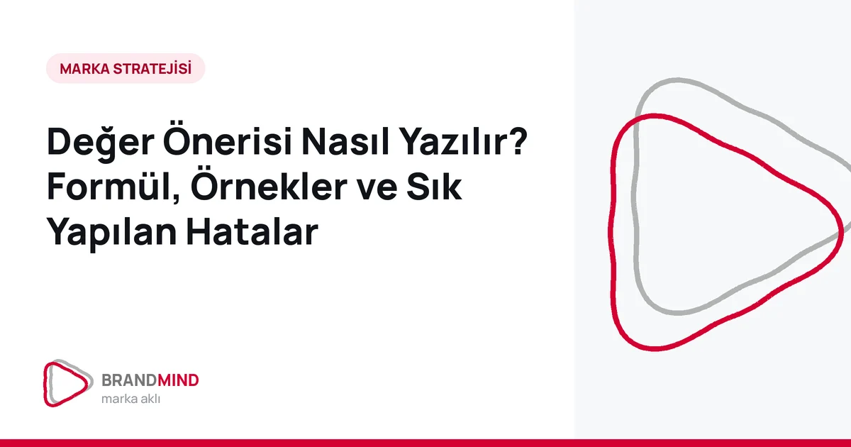 Değer Önerisi Nasıl Yazılır? Formül, Örnekler ve Sık Yapılan Hatalar