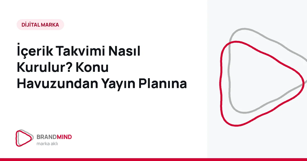 İçerik Takvimi Nasıl Kurulur? Konu Havuzundan Yayın Planına